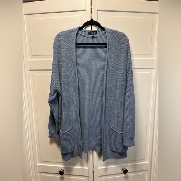 NWT a.n.a A New Approach Blue Open Front Cardigan Size XL Color Light Bl… - Picture 1 of 8
